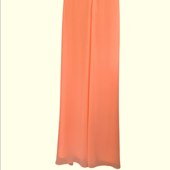 NWOT Coral Formal Prom Bridesmaid Wedding Dress Flowing Tiered Ruffles Size 24 - Picture 7 of 9